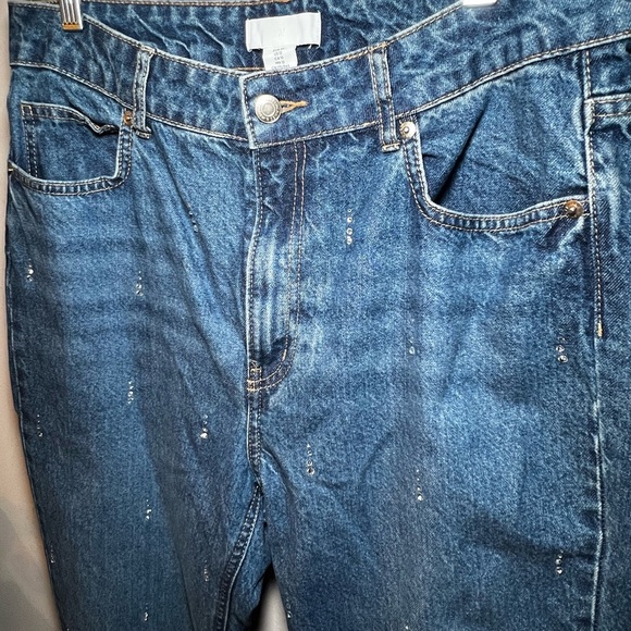 H&M Blue Relaxed Jeans with Embelished Details Size 12 - Picture 6 of 10